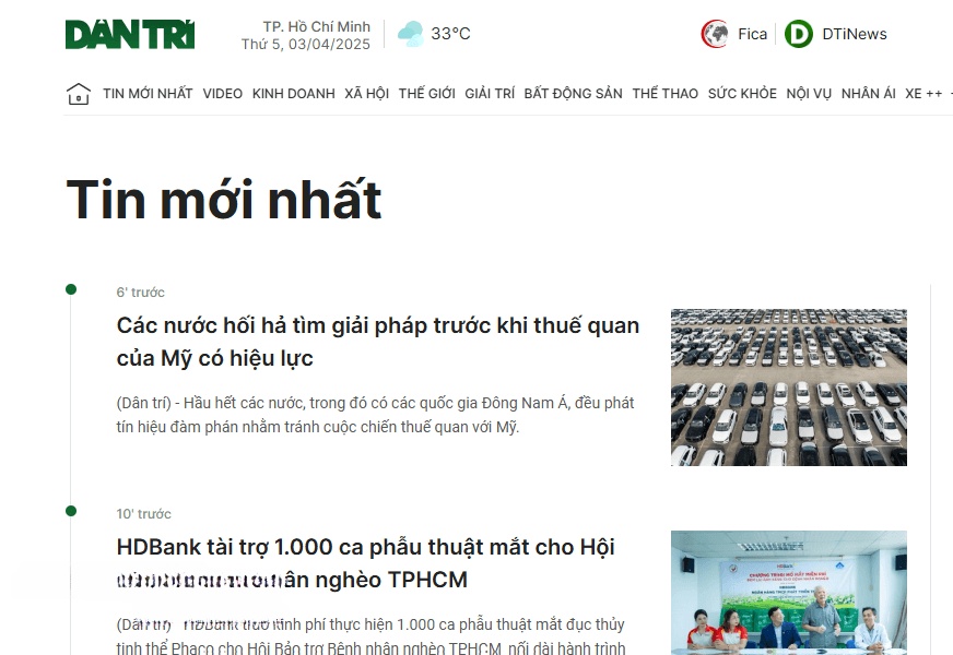 Cập nhật tin tức mới nhất nhanh chóng trên Báo Dân trí