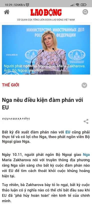 Cập nhật tin tức quốc tế