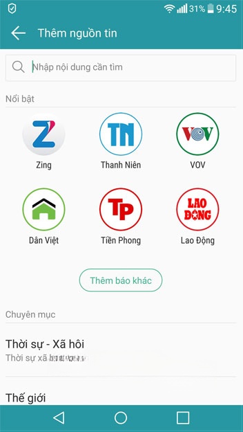 Thêm nguồn tin