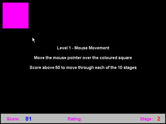Giao diện của Mouse Skills