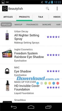 Xem đánh giá mỹ phẩm Beautylish cho Android
