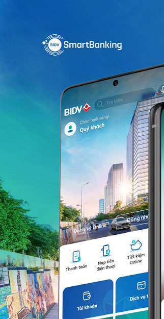 Giao diện đăng nhập tài khoản BIDV Smart Banking trên máy tính