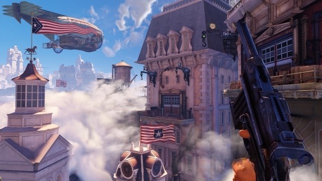 Làm quen với góc nhìn thứ nhất của game hành động bắn súng BioShock Infinite cho máy tính, Mac và Linux