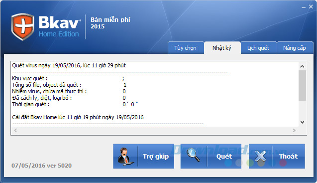 Nhật ký quét virus