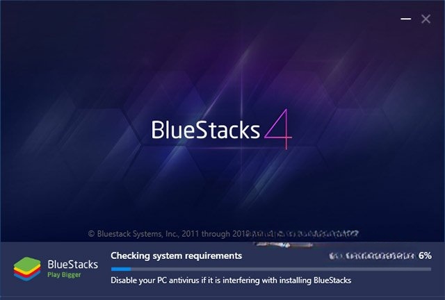 Quá trình cài đặt BlueStacks 4