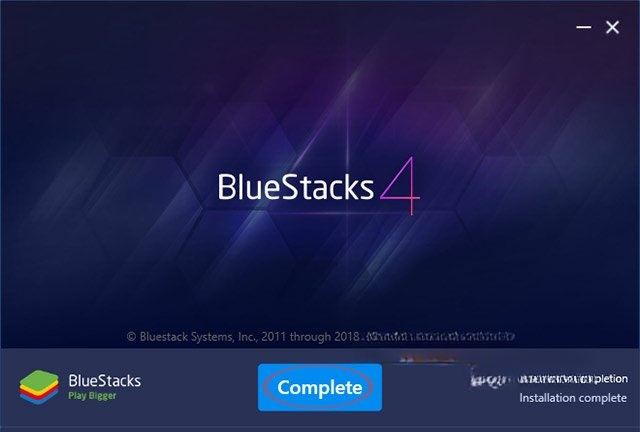 Hoàn thành cài đặt BlueStacks 4