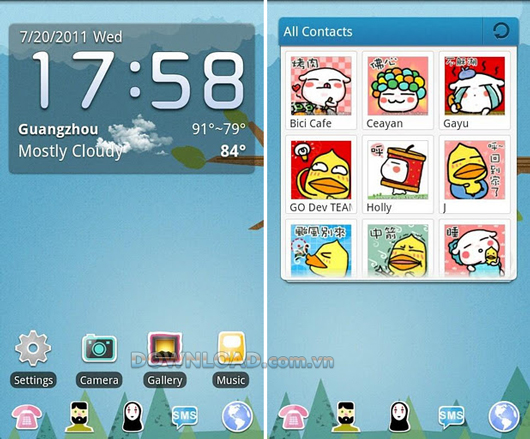 Cartoon Theme GO Launcher EX for Android