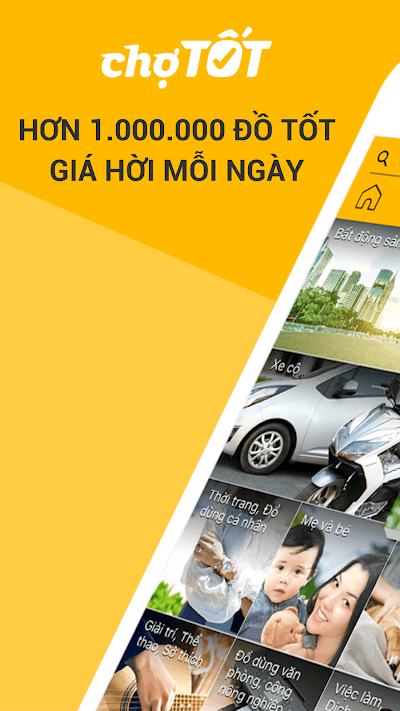 Ứng dụng Chợ tốt trên Android