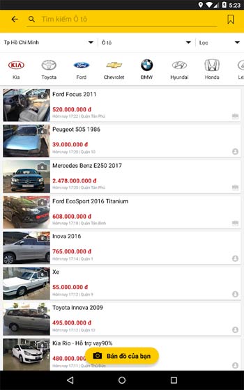 Danh sách sản phẩm