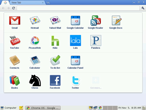 Giao diện của Chrome OS Linux