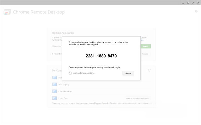Truy cập máy tính từ xa qua Google Chrome Chrome Remote Desktop