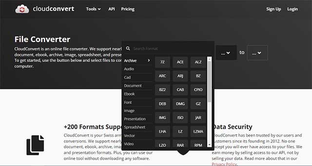 Sử dụng Cloud Convert online mà không cần tải bất kỳ phần mềm nào