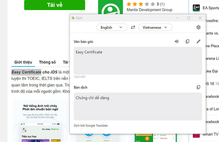 Giao diện Chế độ tối trên Cốc Cốc