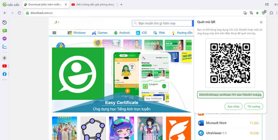 Tạo mã QR truy cập trang web