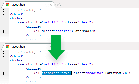 CoffeeCup HTML Editor hỗ trợ dữ liệu có cấu trúc