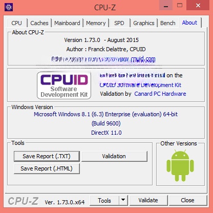 Thông tin tổng quát về CPU-Z