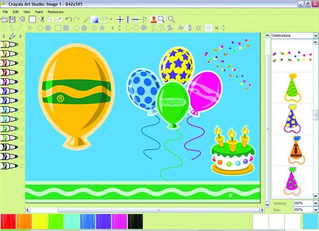 Crayola Art Studio cung cấp nhiều công cụ vẽ tranh, tô màu mạnh mẽ