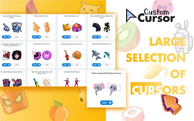 Ngoài các con trỏ có sẵn, bạn có thể tạo ra những bộ sưu tập của riêng mình