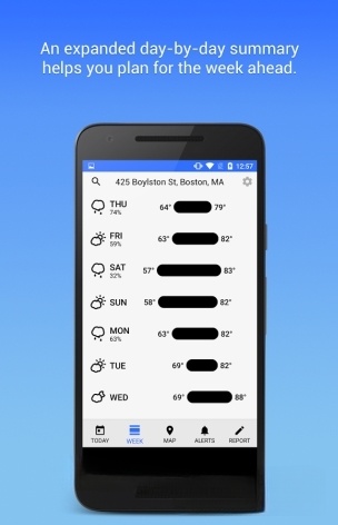 Dark Sky cho Android cập nhật theo phút