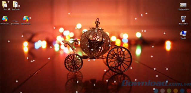 Tạo hiệu ứng tuyết rơi với DesktopSnowOK