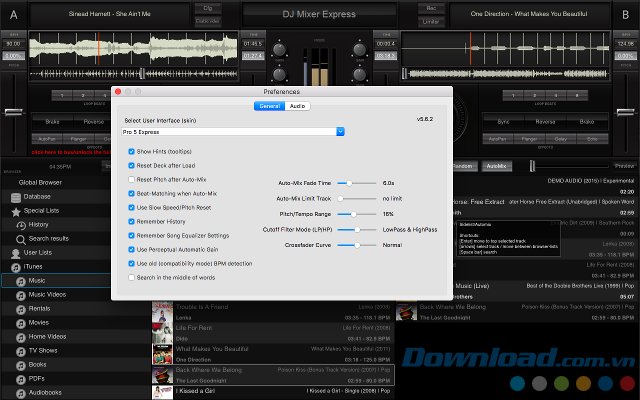 Chỉnh nhạc đa dạng bằng thanh trượt Chỉnh nhạc đa dạng bằng thanh trượt