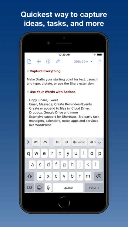 Drafts 5 là cách nhanh chóng để ghi lại ý tưởng, tác vụ và cả email