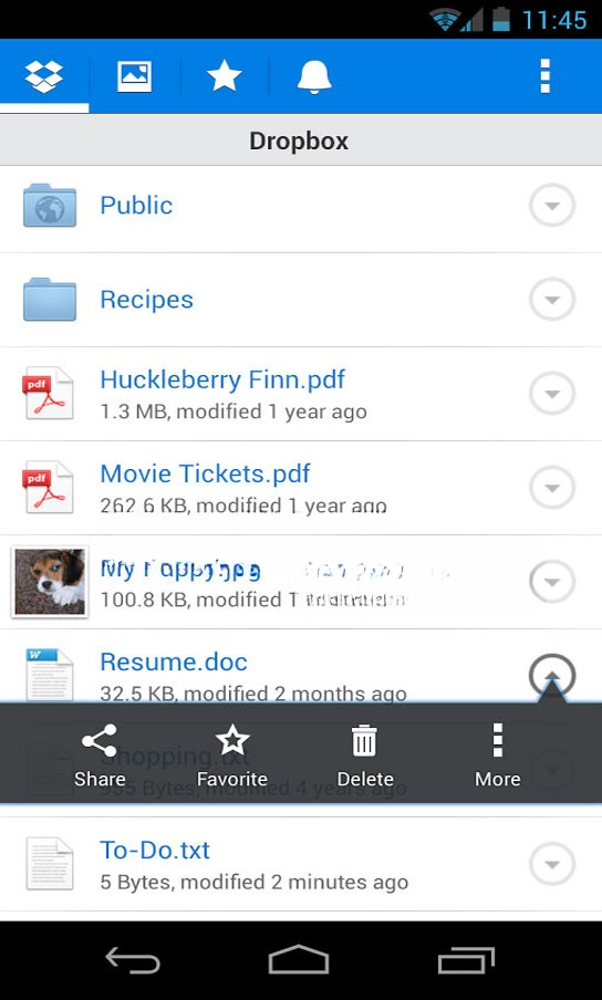 Dropbox for Android