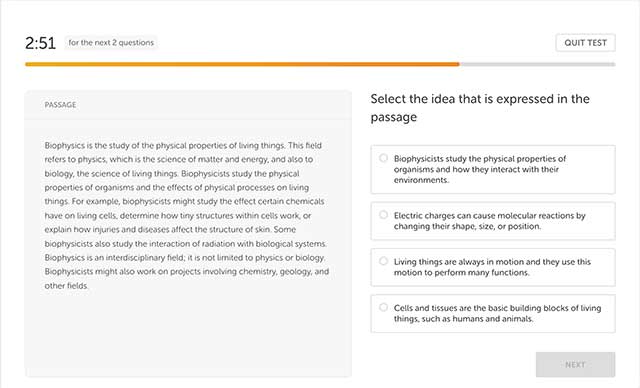 Duolingo English Test có các câu hỏi khó từ dễ đến trung bình