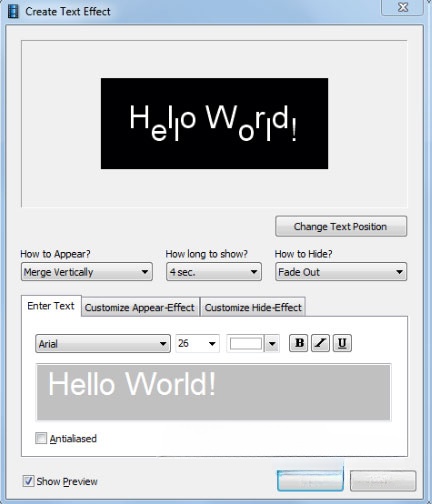 Hiệu ứng text độc đáo