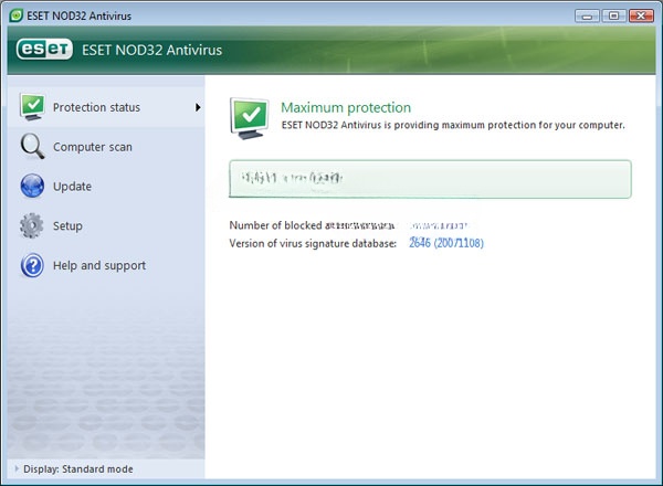 Giao diện Eset NOD32 Antivirus