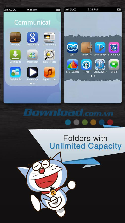 Thay đổi giao diện Espier Launcher iOS7 for Android
