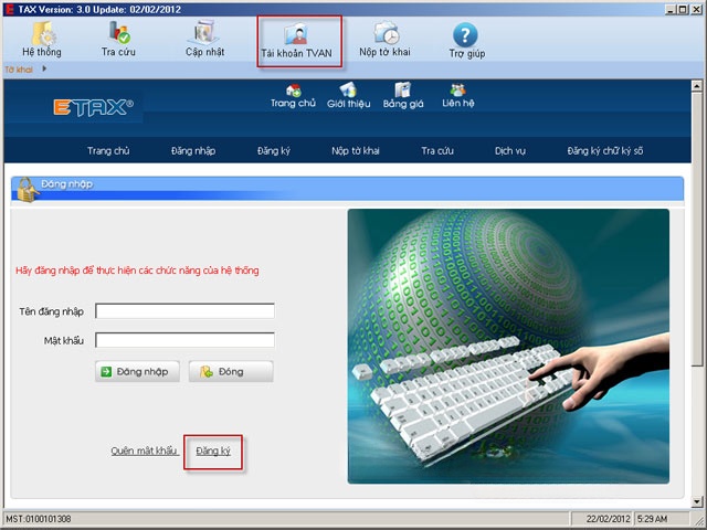  Tải eTax - Phần mềm kê khai thuế qua mạng