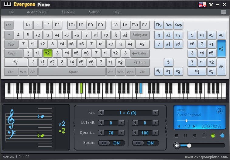Everyone Piano có nhiều hình nền đàn khác nhau