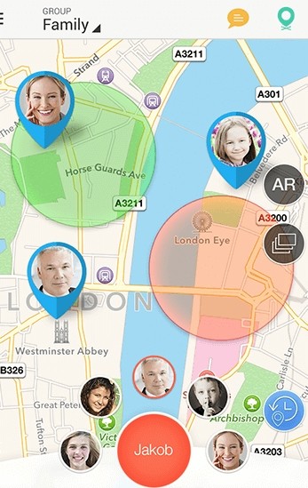 Family Locator cho Android lưu lịch sử vị trí