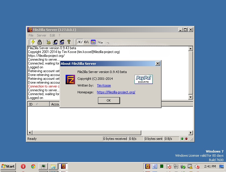 FileZilla Server phiên bản mới nhất FileZilla Server trên Windows