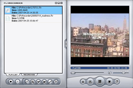 Phần mềm ghi lại phim Flash FLV Recorder