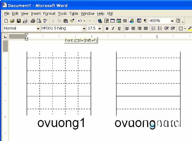 Bộ font chữ luyện viết