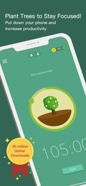 Forest-Stay focused là app trồng cây trên iPhone