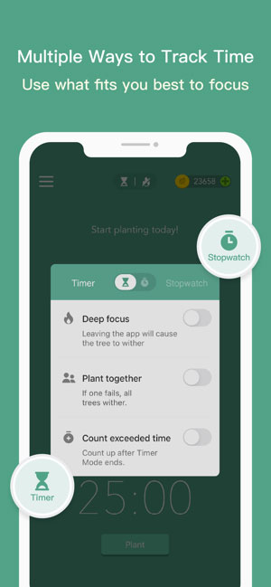 Quản lý thời gian thông minh trong Forest: Stay Focused for iOS