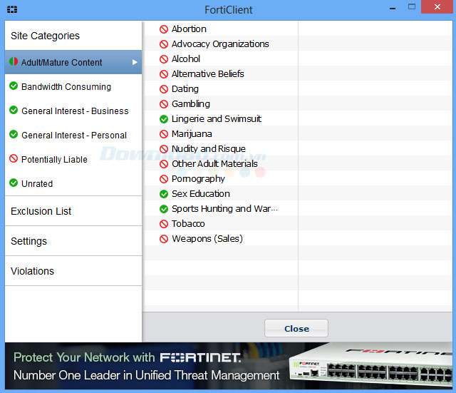 Tải phần mềm diệt virus FortiClient FortiClient
