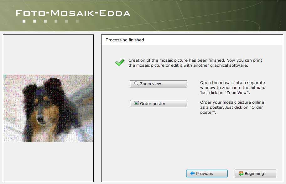 Ảnh sau khi hoàn thiện bằng Foto-Mosaik-Edda