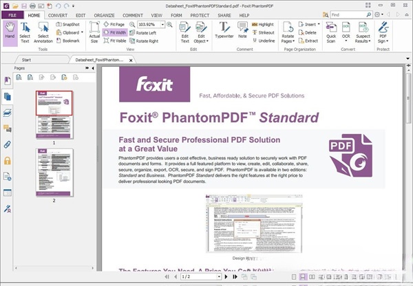 Giao diện của Foxit PhantomPDF Standard