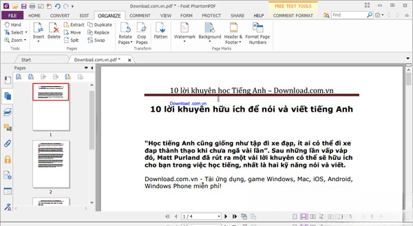 Tổ chức file PDF