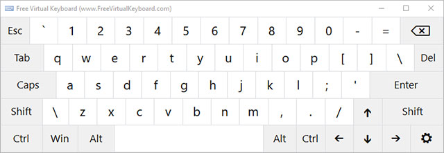 Free Virtual Keyboard cho phép tùy chỉnh màu sắc, kích thước, độ trong suốt... cho bàn phím ảo