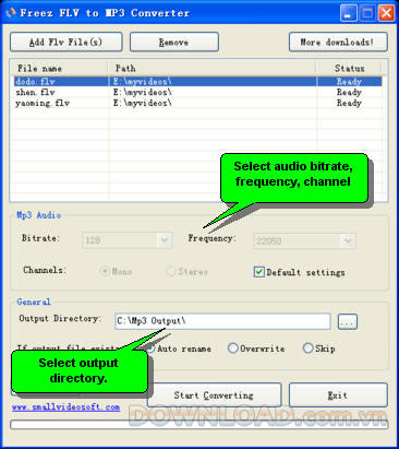 Freez FLV To MP3 Converter