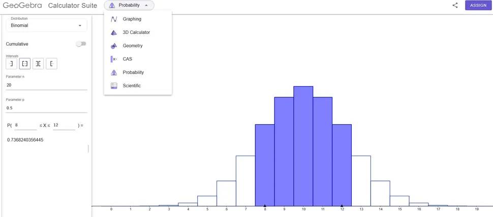 App tập hợp các tài nguyên hình học, đại số, phép tính, xác suất và thống kê