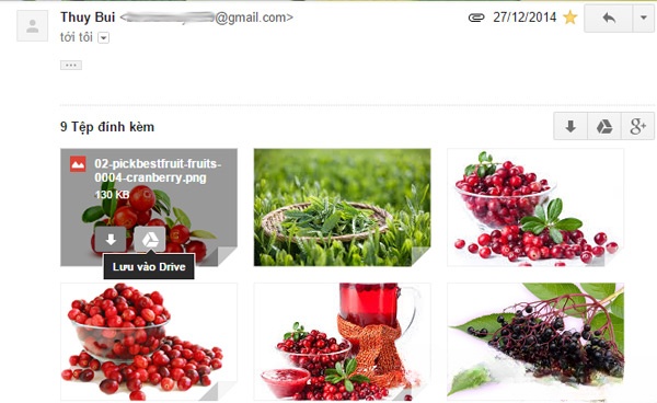 Chuyển dữ liệu qua lại giữa Drive và Gmail