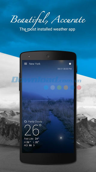Hỗ trợ đồng hồ Android GO Weather Forecast & Widgets