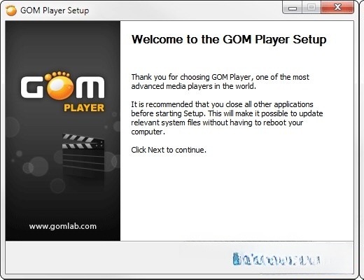 Giao diện cài đặt GOM Player