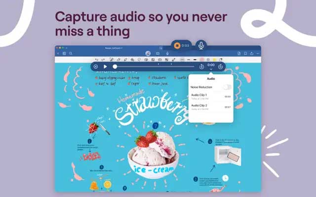 Ghi lại âm thanh được đồng bộ hóa với thời điểm bạn viết